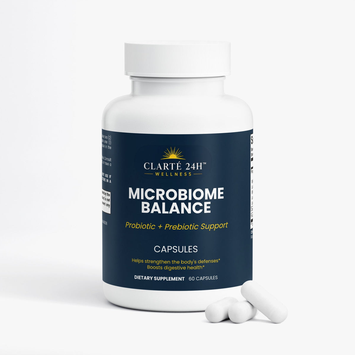 Microbiome Balance probiotic and prebiotic support capsules