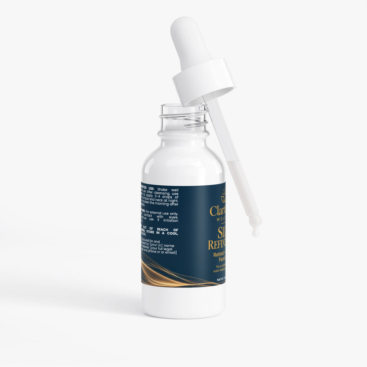Clarté 24h™ Wellness — Silk Refinement Retinol + Peptide Face Serum | 30 mL